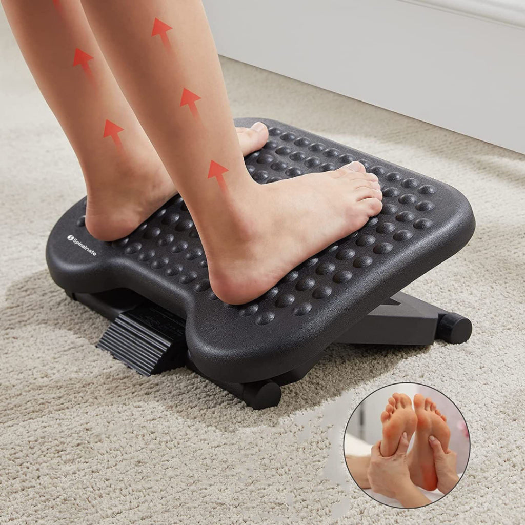 SpinalFoot Ergonomic Footrest with Massage Function