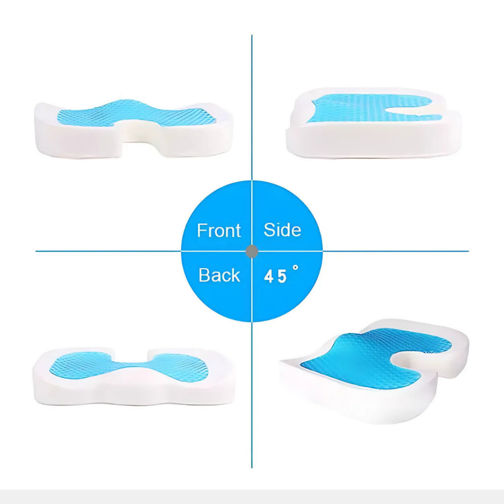 SpinalCool Ergonomic Coccyx Cooling Gel Seat Cushion