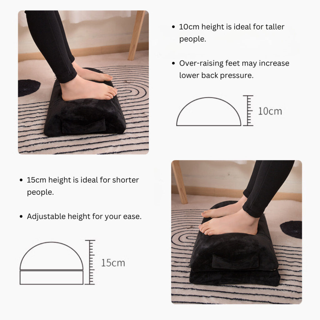 Ergonomic Adjustable Cushion Footrest