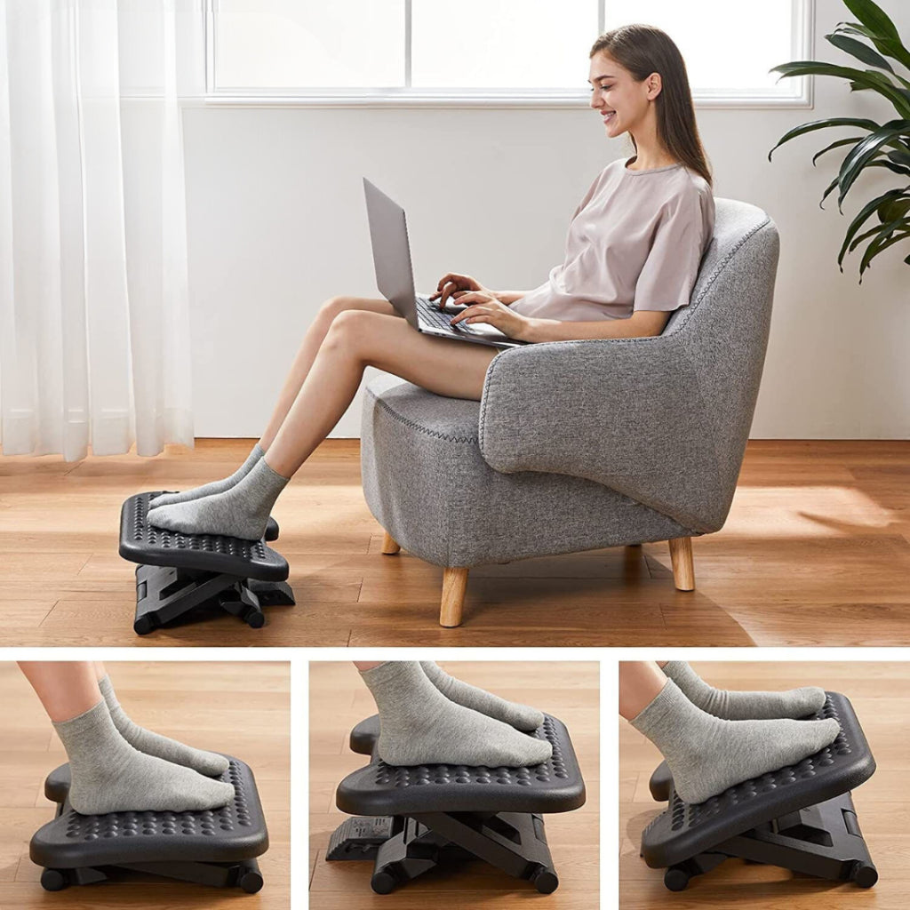 SpinalFoot Ergonomic Footrest with Massage Function