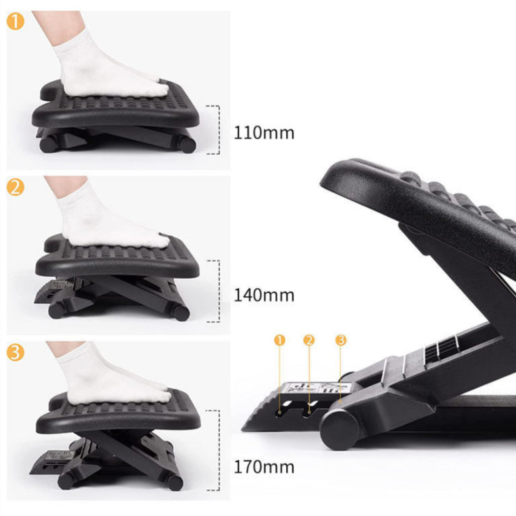 SpinalFoot Ergonomic Footrest with Massage Function