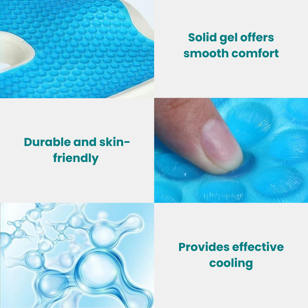 SpinalCool Ergonomic Cooling Gel Spine Support Cushion