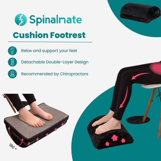 Ergonomic Adjustable Cushion Footrest