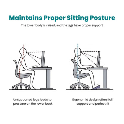 Ergonomic Adjustable Cushion Footrest