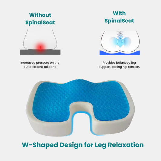 SpinalCool Ergonomic Coccyx Cooling Gel Seat Cushion
