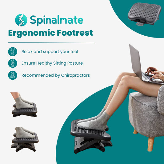 SpinalFoot Ergonomic Footrest with Massage Function