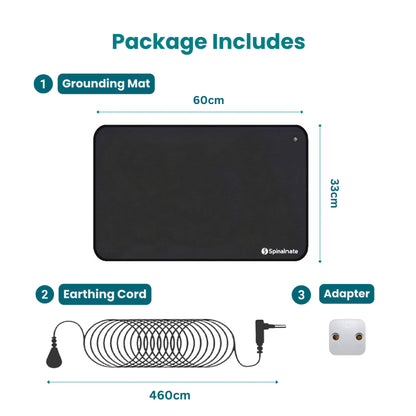 Spinalmate Grounding Mat Carbon Conductive Earthing Mat Wellness Yoga Mat