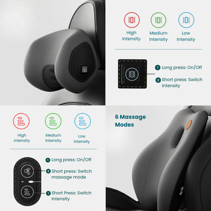 Ergonomic Multi-Mode Lumbar Massage Cushion